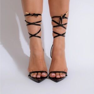 Elegant Black Strappy Heels